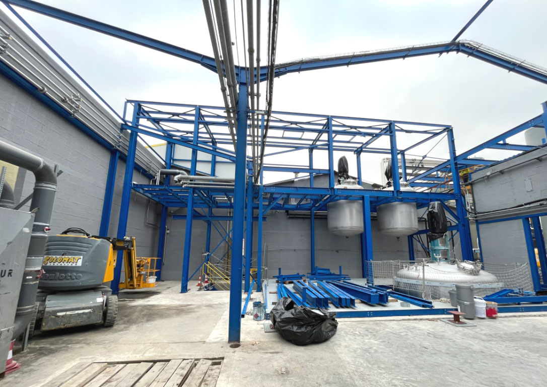 Photo plateforme en cours de construction