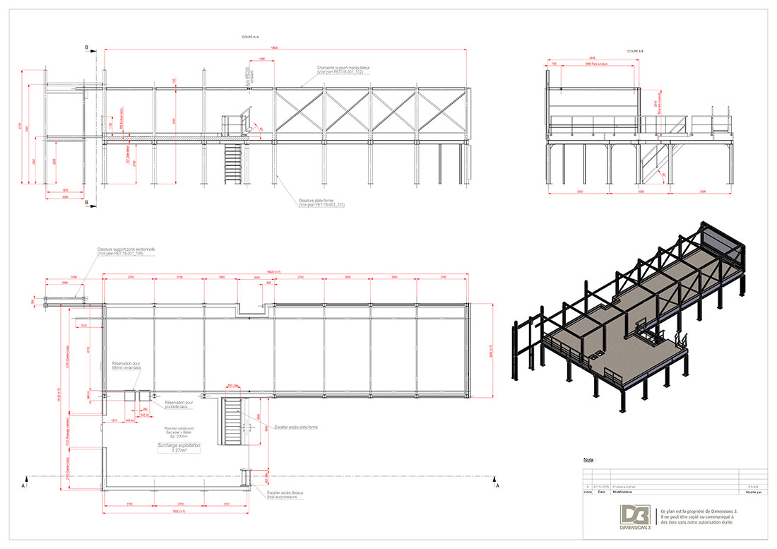 Plan sous-ensemble plateforme
