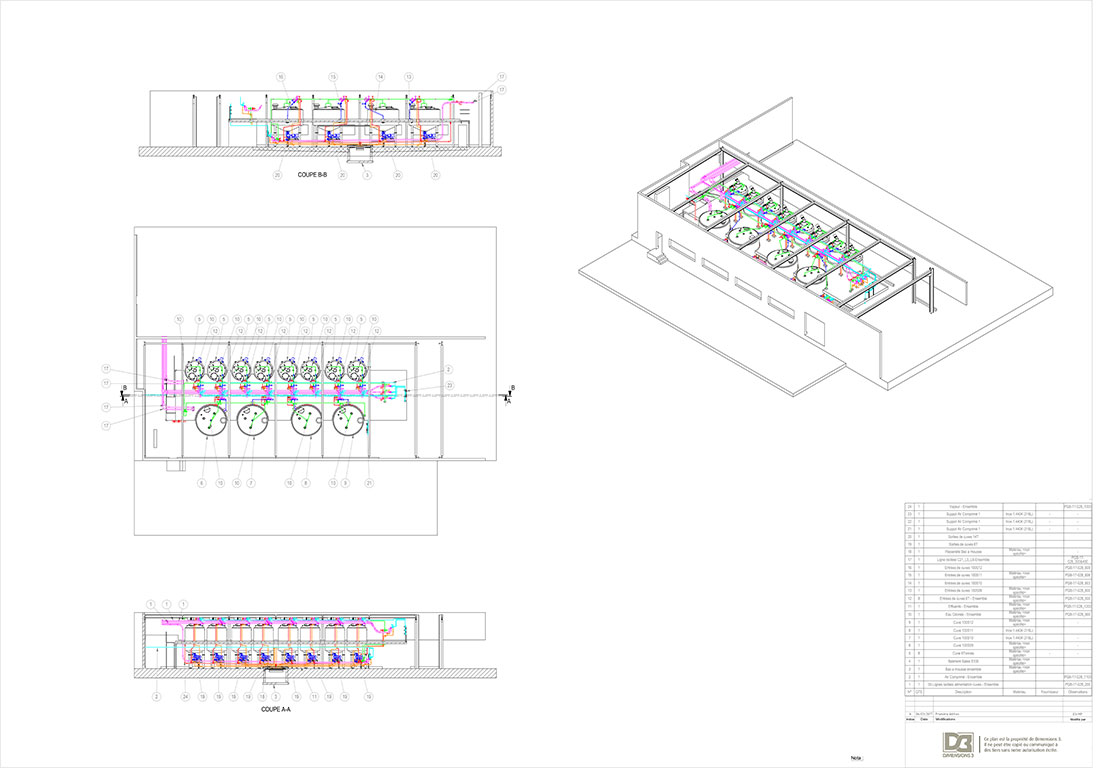 Plan repérage salle de stockage