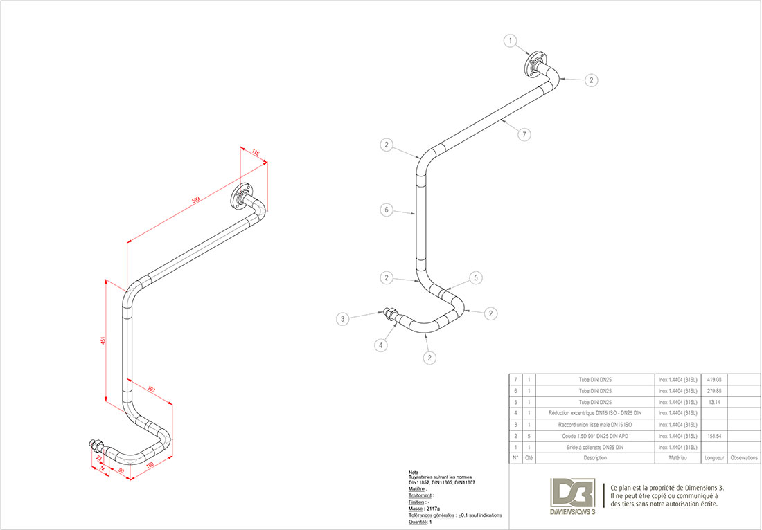Plan détail panoplie air comprimé