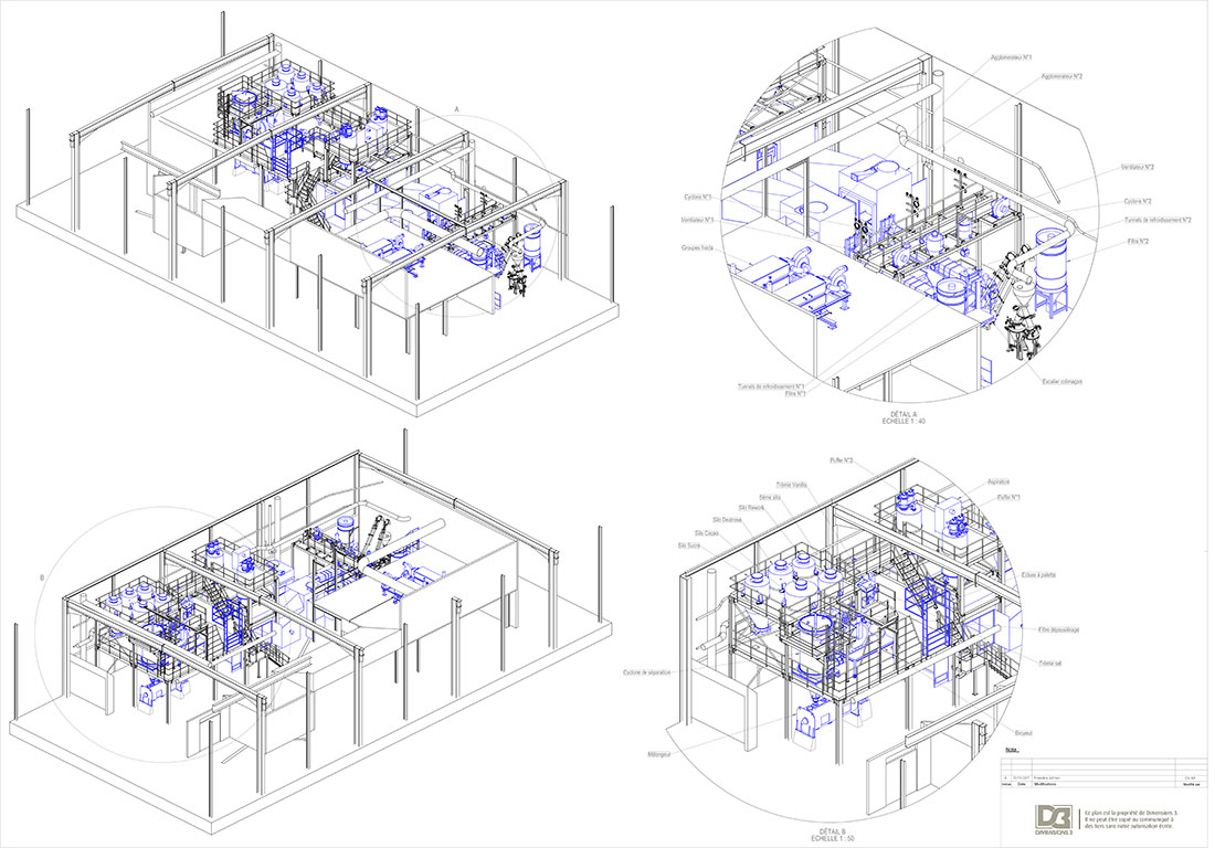 3D filaire ligne production